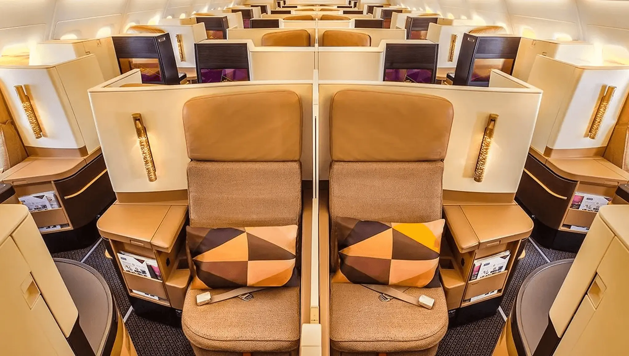 Etihad Airways business class cabin